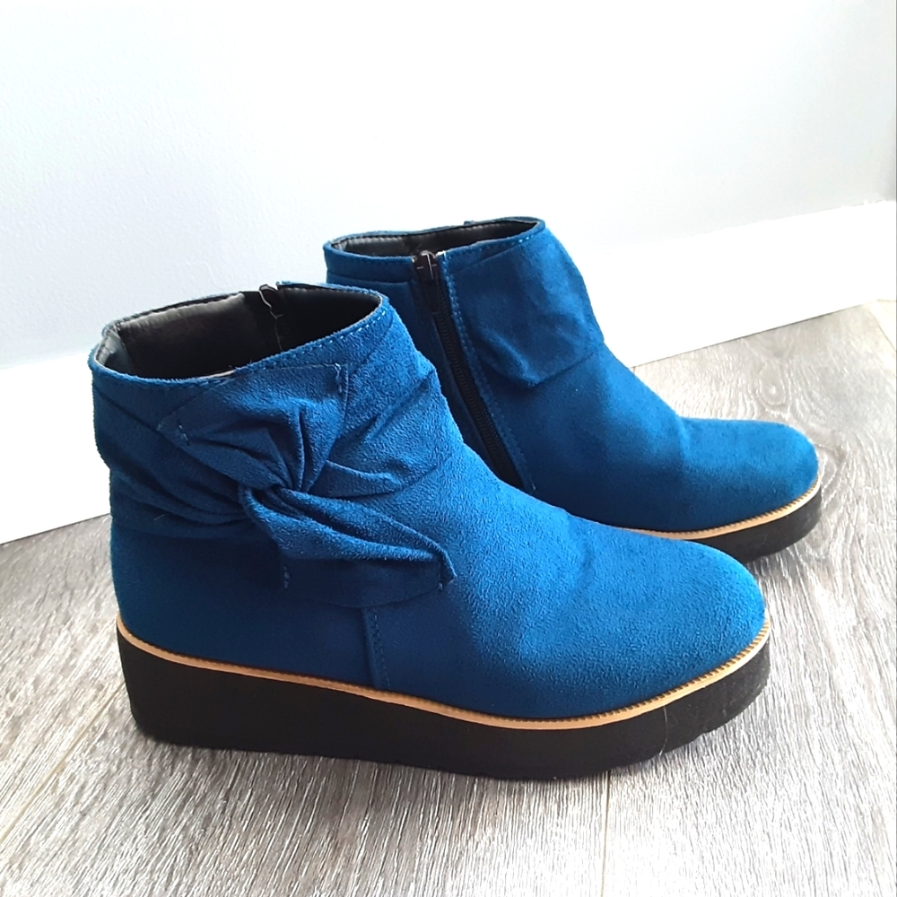 Faux Suede Ankle Boots
